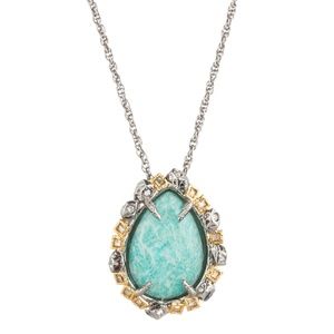 Mosaic Pendant Crystal Necklace